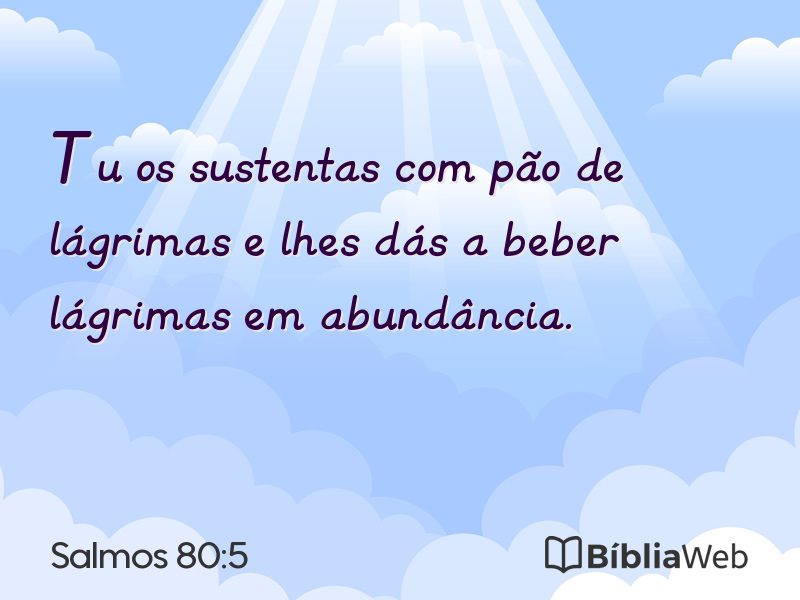 Salmos 80:5 em imagem para compartilhar