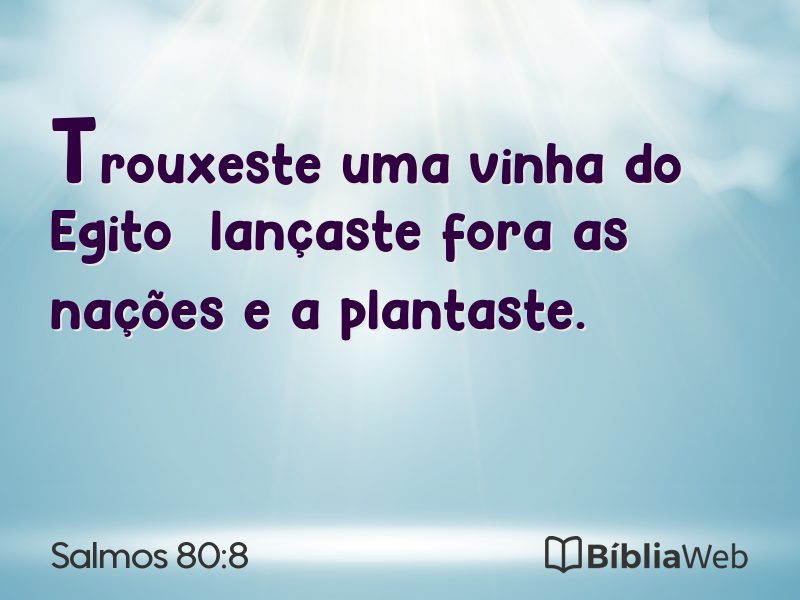 Salmos 80:8 em imagem para compartilhar