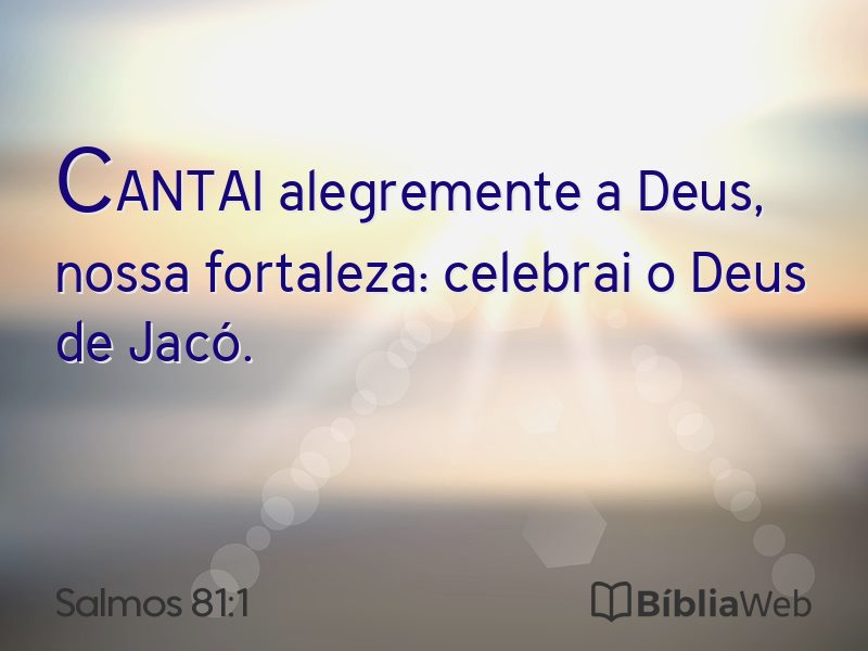 Salmos 81:1 em imagem para compartilhar