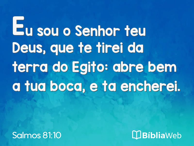 Salmos 81:10 em imagem para compartilhar