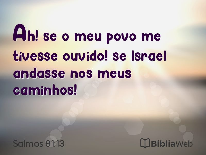 Salmos 81:13 em imagem para compartilhar