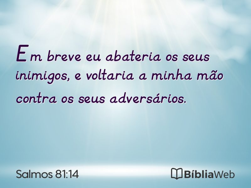 Salmos 81:14 em imagem para compartilhar