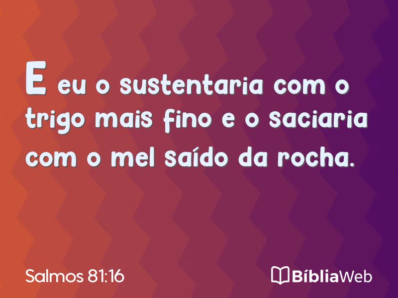 Salmos 81:16 em imagem para compartilhar