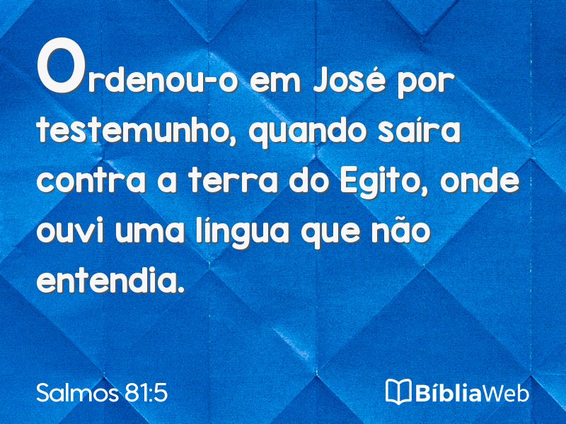 Salmos 81:5 em imagem para compartilhar