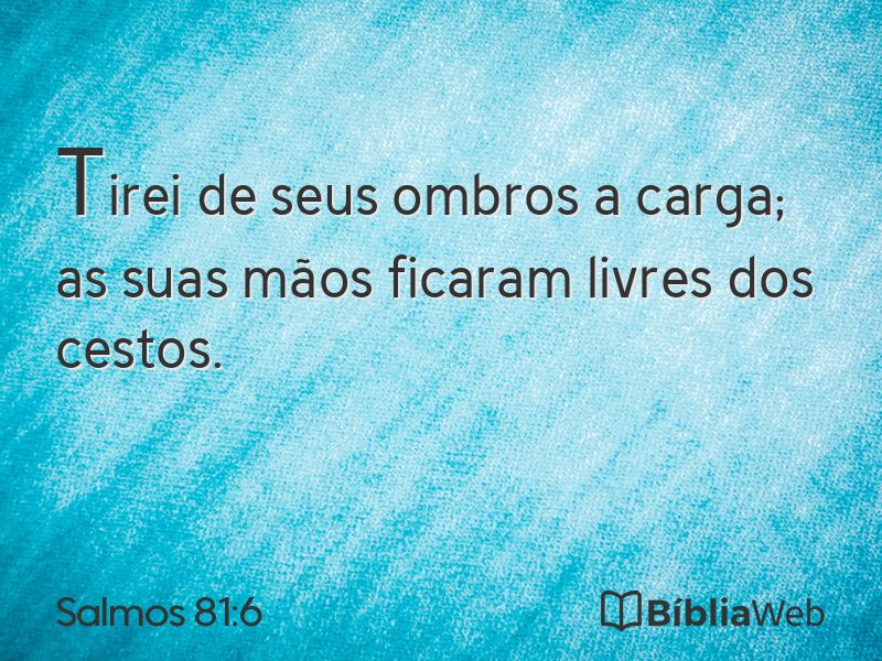 Salmos 81:6 em imagem para compartilhar