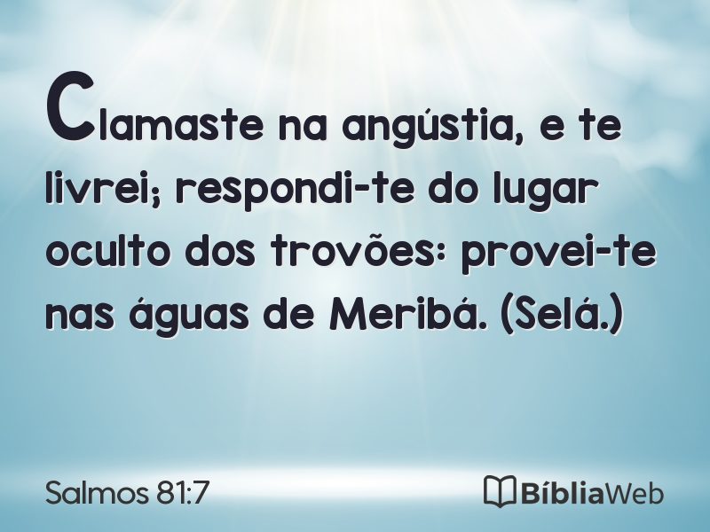 Salmos 81:7 em imagem para compartilhar