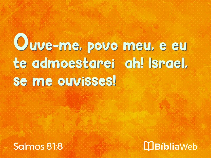 Salmos 81:8 em imagem para compartilhar