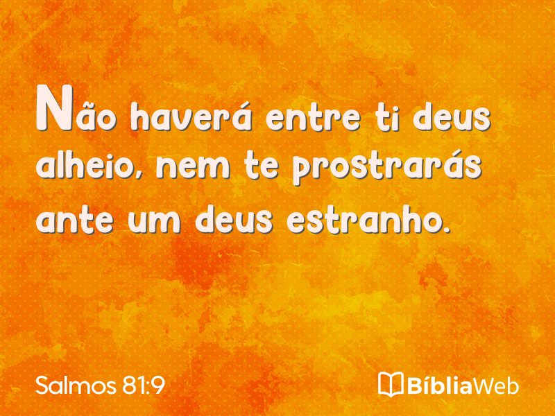 Salmos 81:9 em imagem para compartilhar