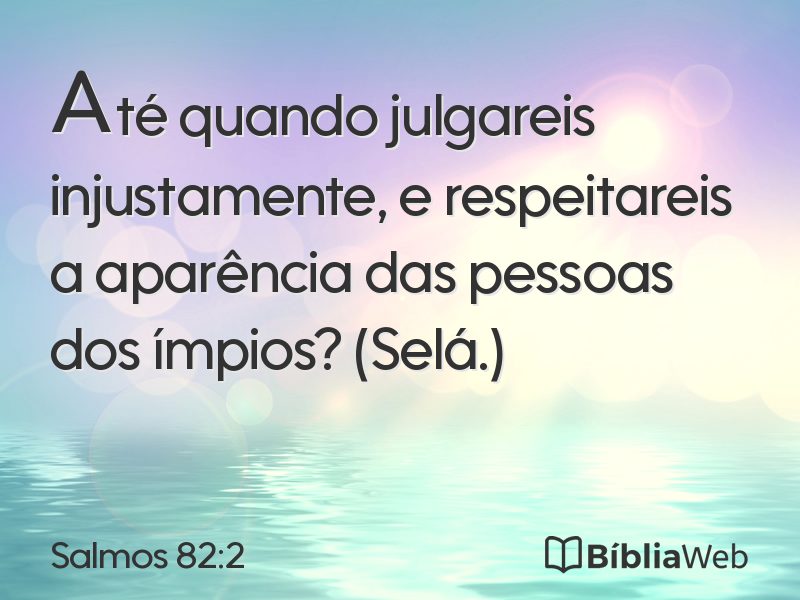 Salmos 82:2 em imagem para compartilhar