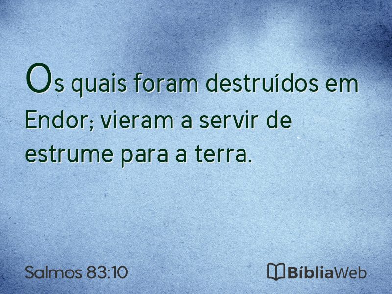 Salmos 83:10 em imagem para compartilhar