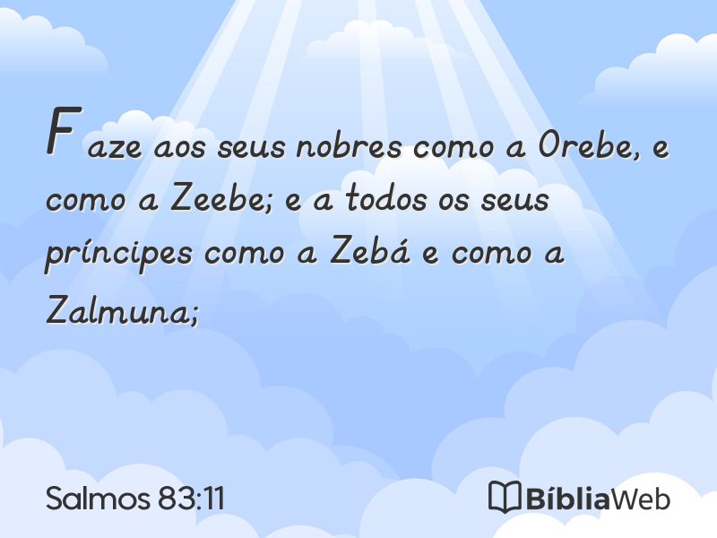 Salmos 83:11 em imagem para compartilhar