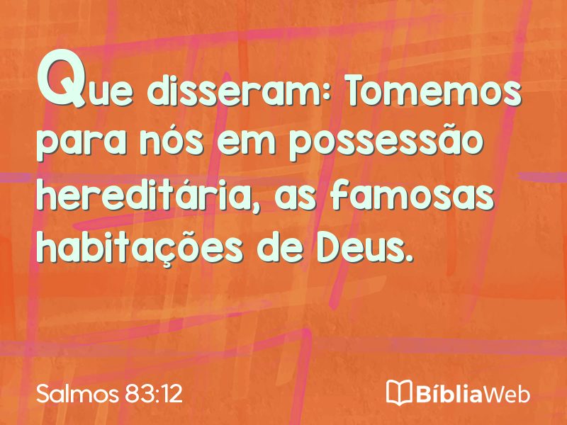Salmos 83:12 em imagem para compartilhar