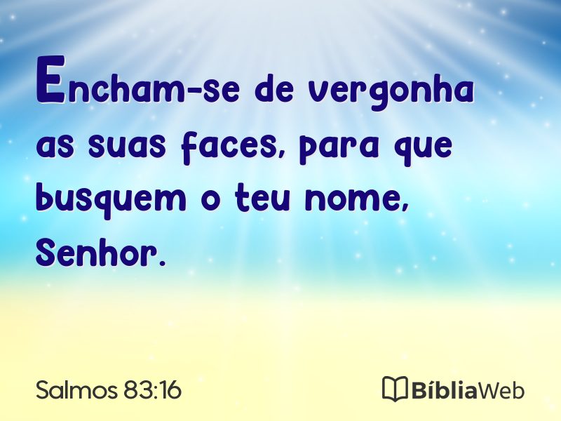 Salmos 83:16 em imagem para compartilhar