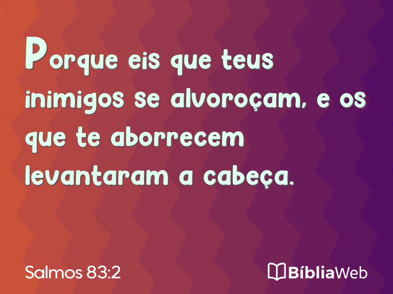 Salmos 83:2 em imagem para compartilhar