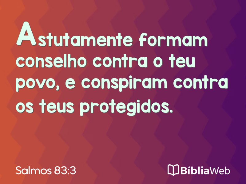 Salmos 83:3 em imagem para compartilhar