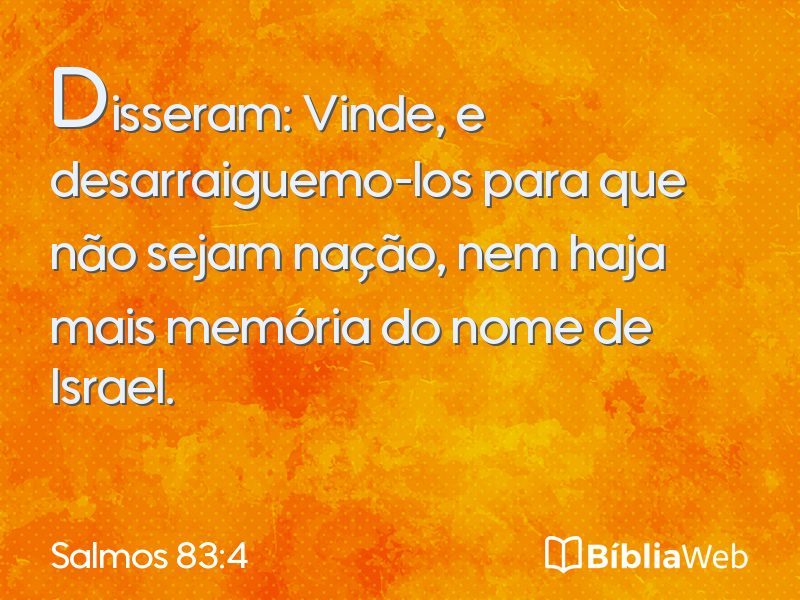 Salmos 83:4 em imagem para compartilhar