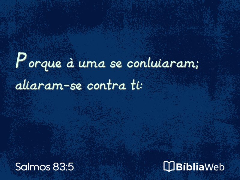Salmos 83:5 em imagem para compartilhar