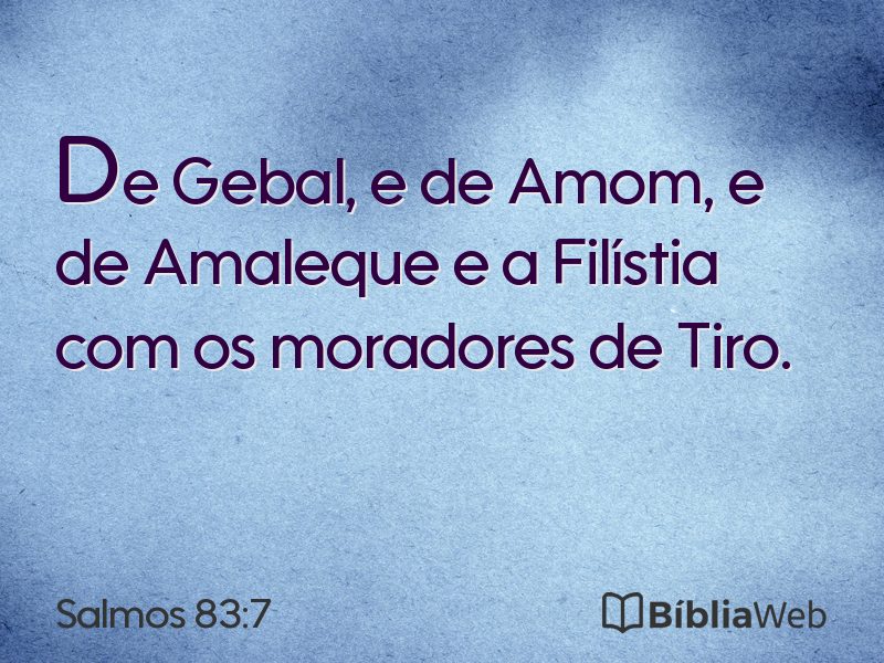 Salmos 83:7 em imagem para compartilhar