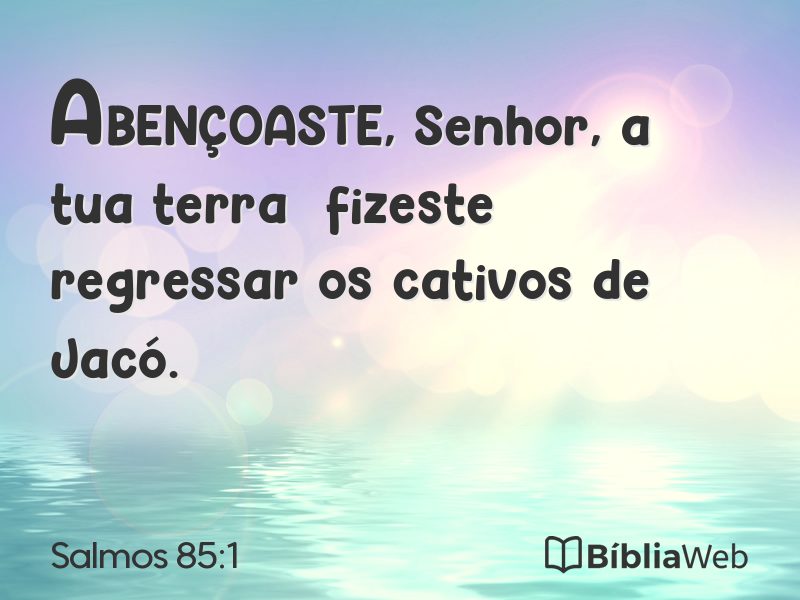 Salmos 85:1 em imagem para compartilhar