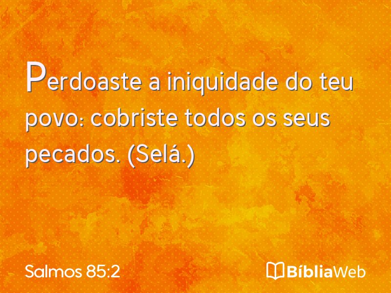 Salmos 85:2 em imagem para compartilhar