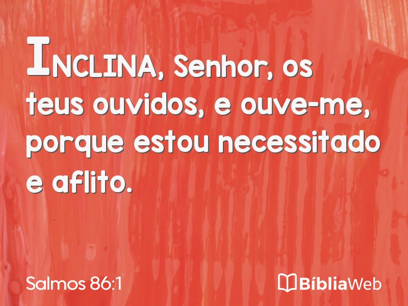 Salmos 86:1 em imagem para compartilhar