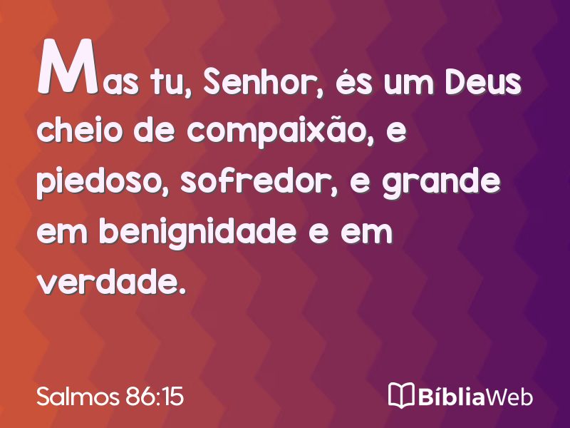 Salmos 86:15 em imagem para compartilhar