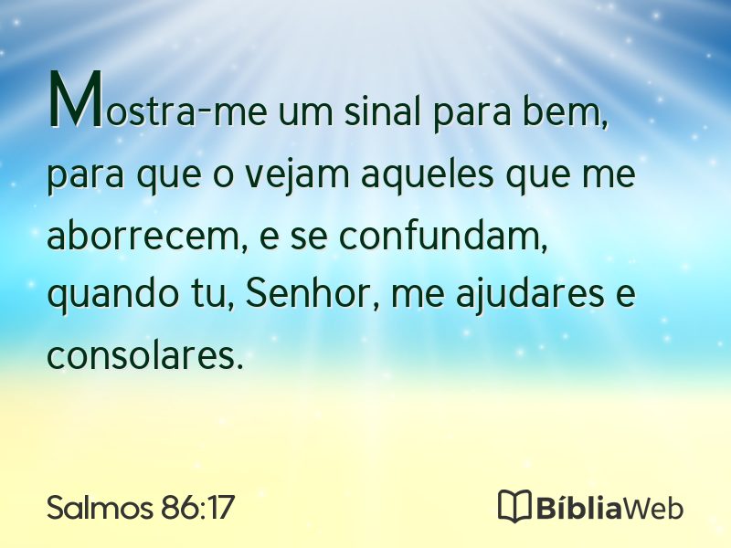 Salmos 86:17 em imagem para compartilhar