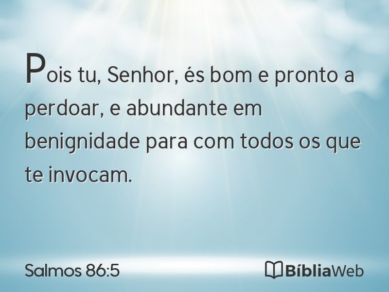 Salmos 86:5 em imagem para compartilhar