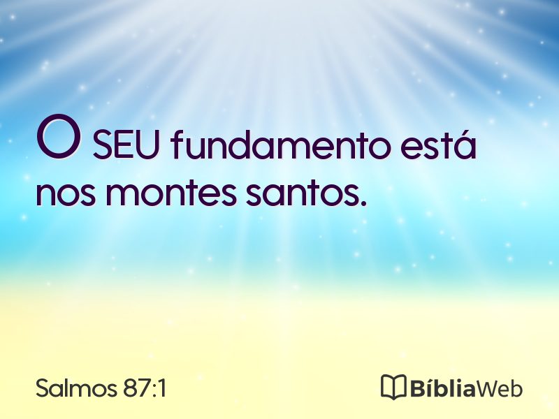 Salmos 87:1 em imagem para compartilhar