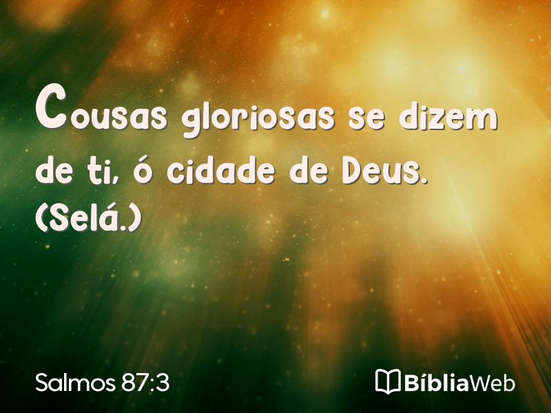 Salmos 87:3 em imagem para compartilhar