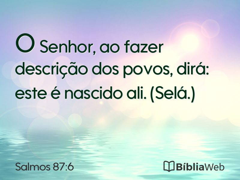 Salmos 87:6 em imagem para compartilhar