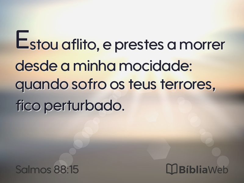 Salmos 88:15 em imagem para compartilhar