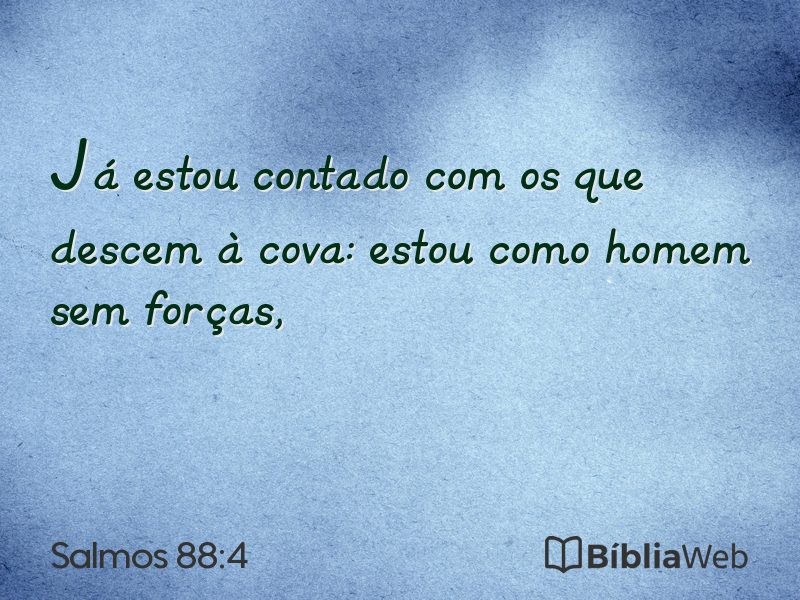 Salmos 88:4 em imagem para compartilhar
