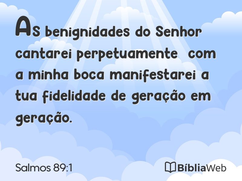 Salmos 89:1 em imagem para compartilhar