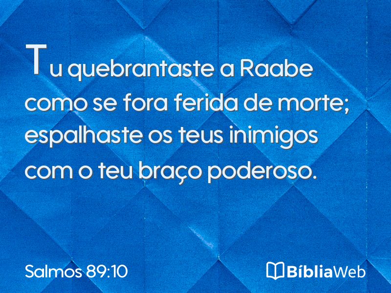 Salmos 89:10 em imagem para compartilhar