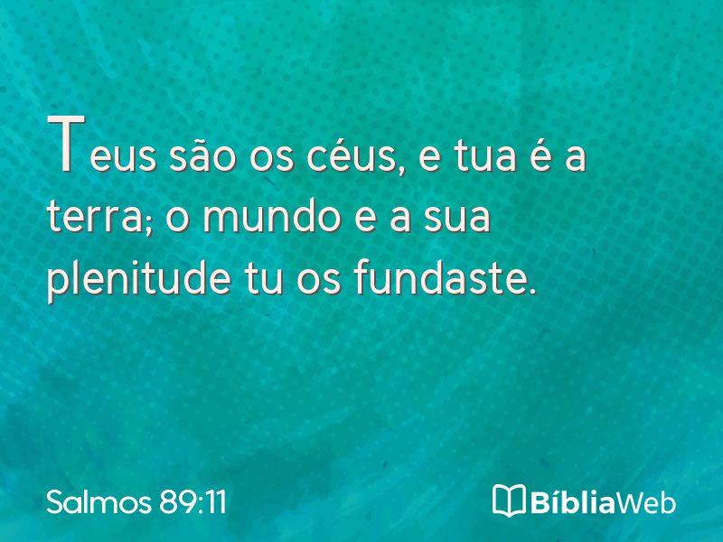 Salmos 89:11 em imagem para compartilhar