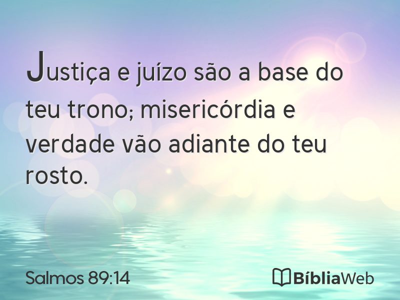 Salmos 89:14 em imagem para compartilhar