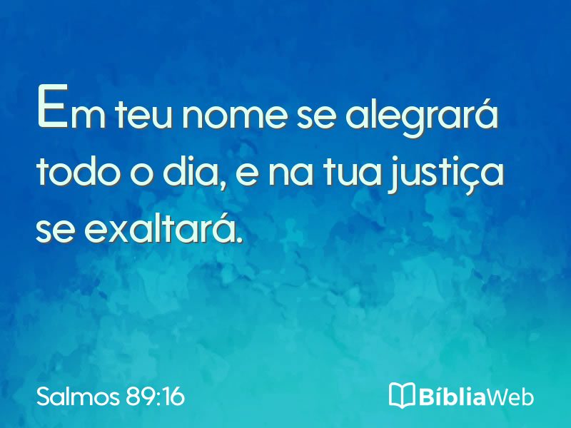 Salmos 89:16 em imagem para compartilhar
