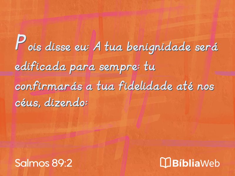 Salmos 89:2 em imagem para compartilhar