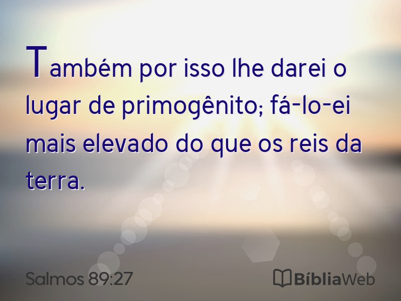 Salmos 89:27 em imagem para compartilhar