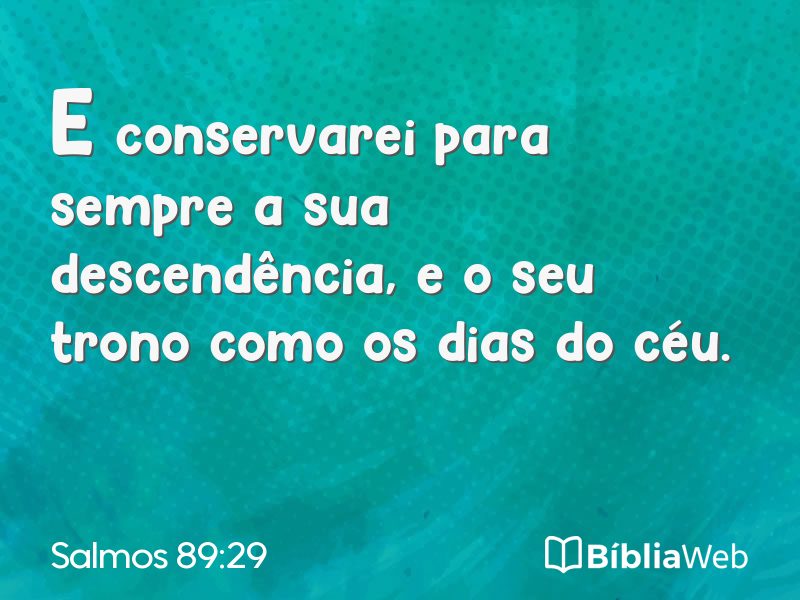 Salmos 89:29 em imagem para compartilhar
