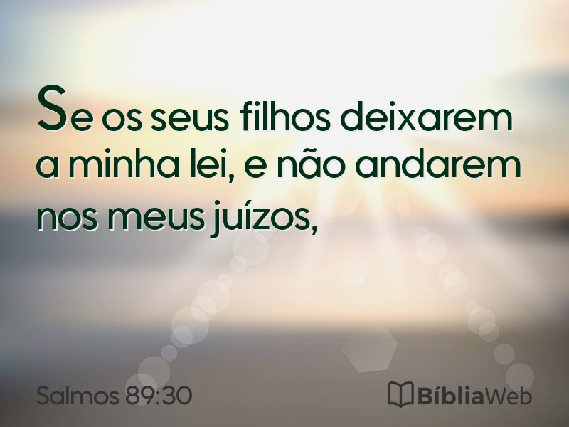 Salmos 89:30 em imagem para compartilhar