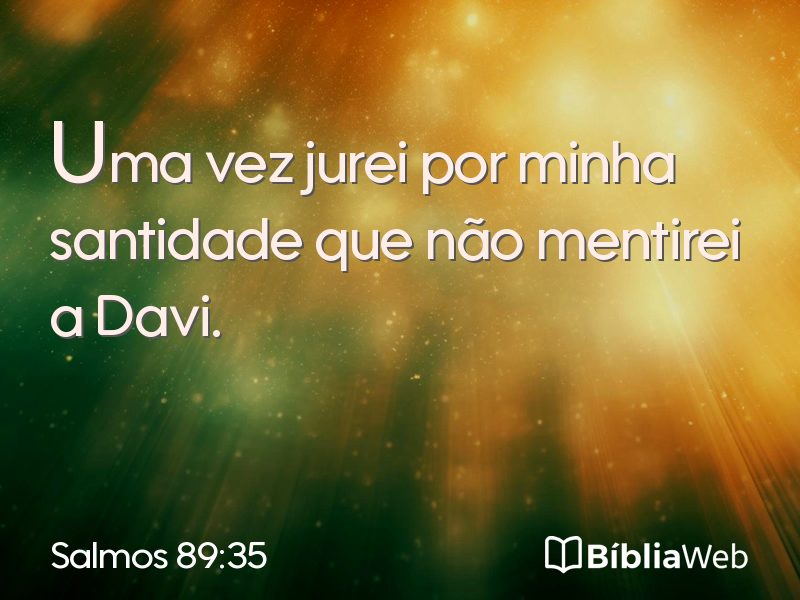 Salmos 89:35 em imagem para compartilhar