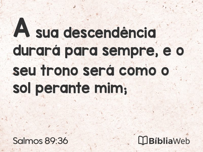 Salmos 89:36 em imagem para compartilhar