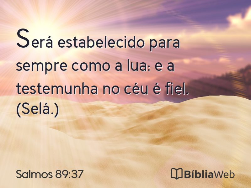 Salmos 89:37 em imagem para compartilhar
