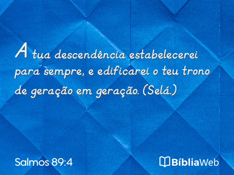 Salmos 89:4 em imagem para compartilhar