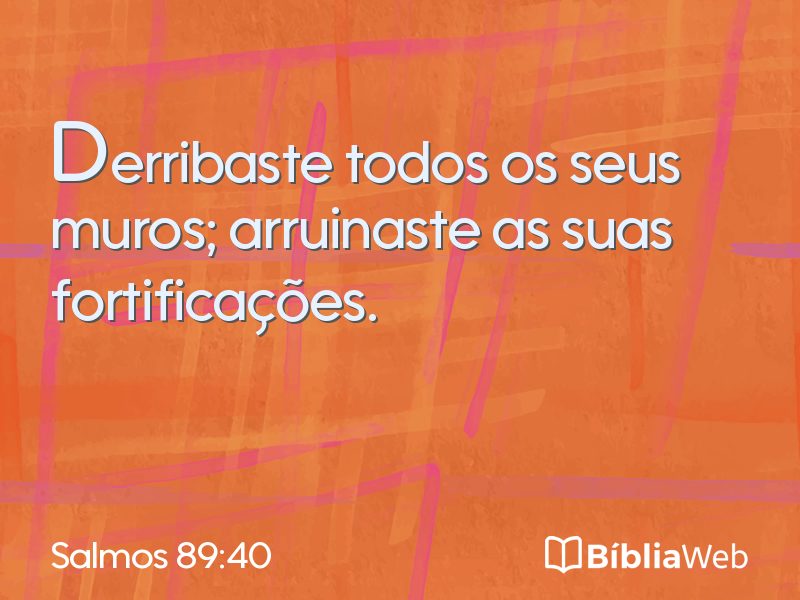 Salmos 89:40 em imagem para compartilhar