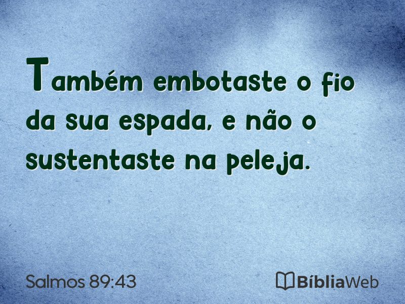 Salmos 89:43 em imagem para compartilhar