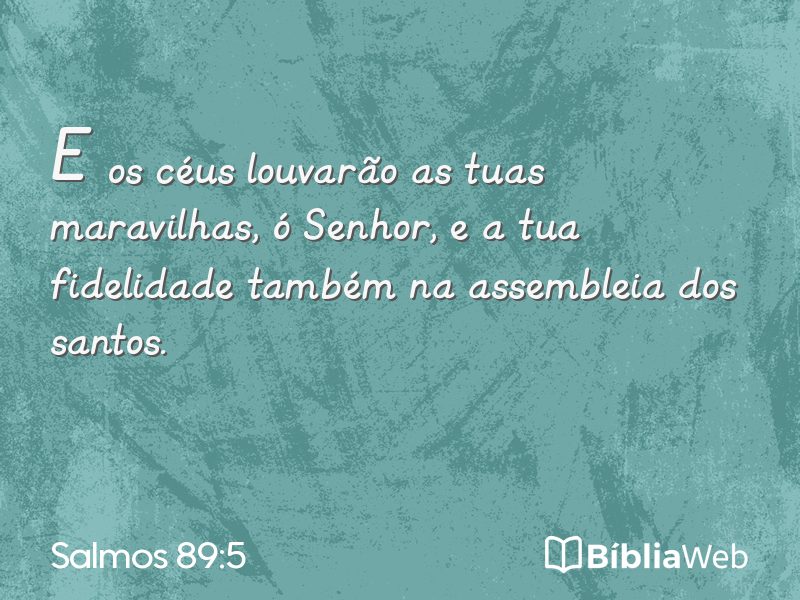 Salmos 89:5 em imagem para compartilhar