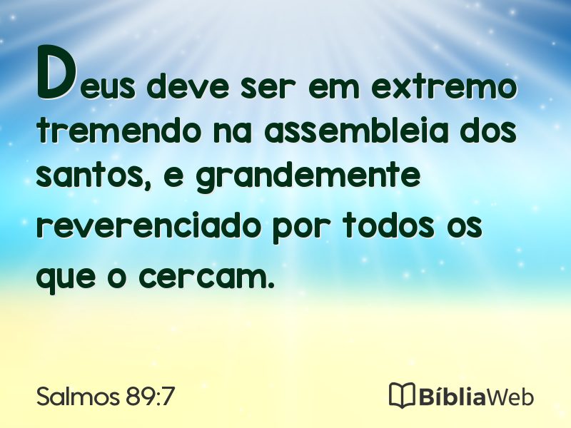 Salmos 89:7 em imagem para compartilhar